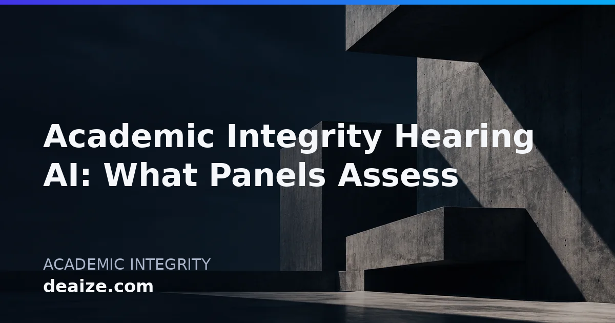 Academic Integrity Hearing AI: What Panels Assess