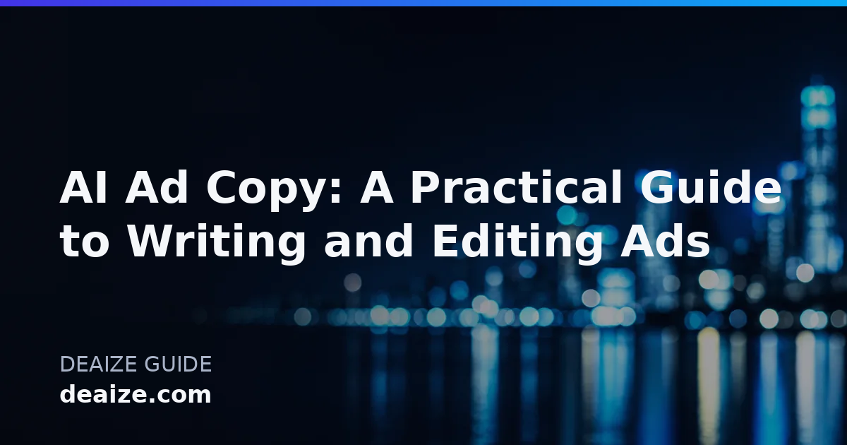 AI Ad Copy: A Practical Guide to Writing and Editing Ads