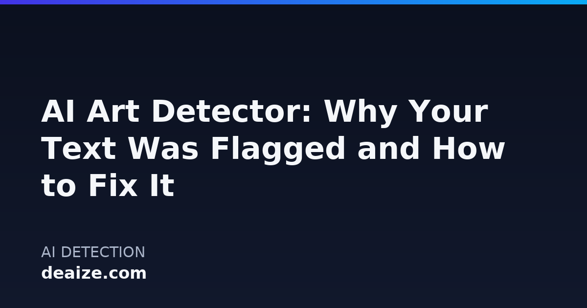 AI Art Detector: Why Your Text Was Flagged and How to Fix It
