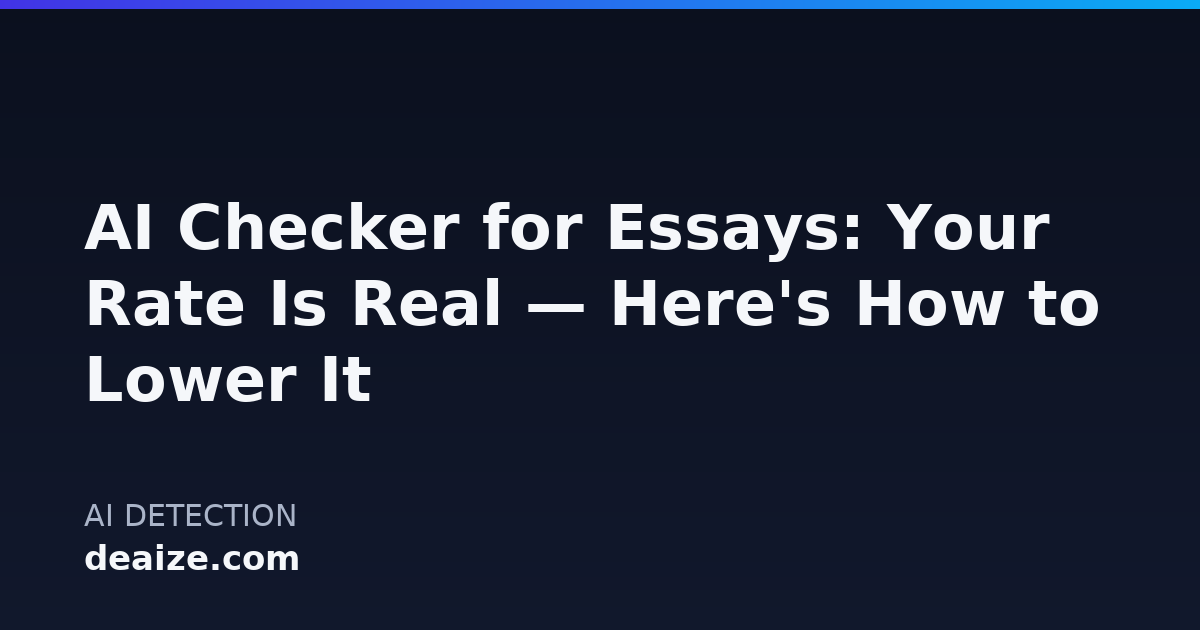 AI Checker for Essays: Your Rate Is Real — Here's How to Lower It