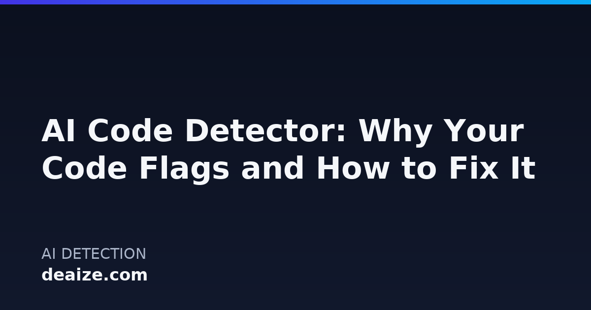 AI Code Detector: Why Your Code Flags and How to Fix It