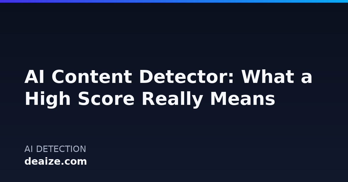 AI Content Detector: What a High Score Really Means