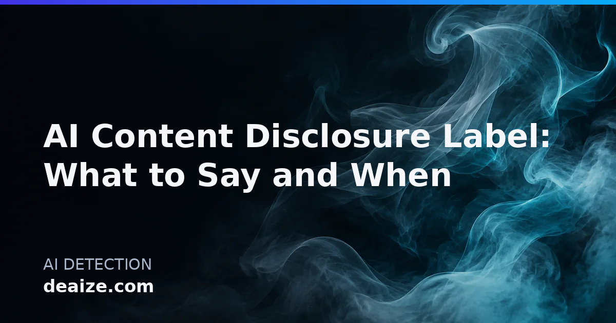 AI Content Disclosure Label: What to Say and When