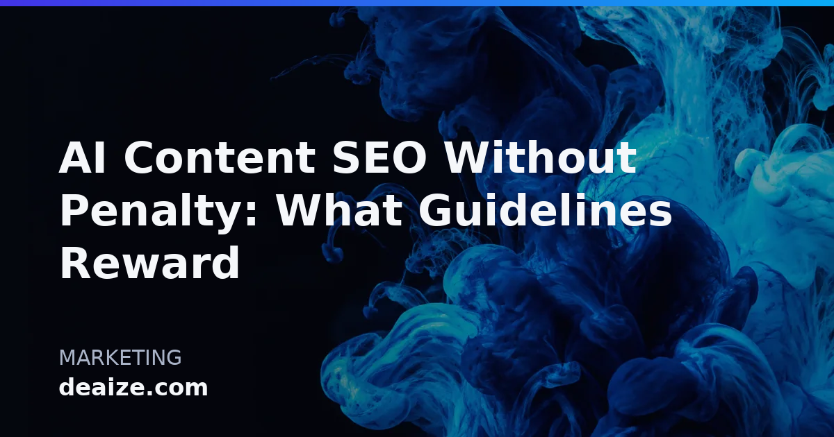 AI Content SEO Without Penalty: What Guidelines Reward
