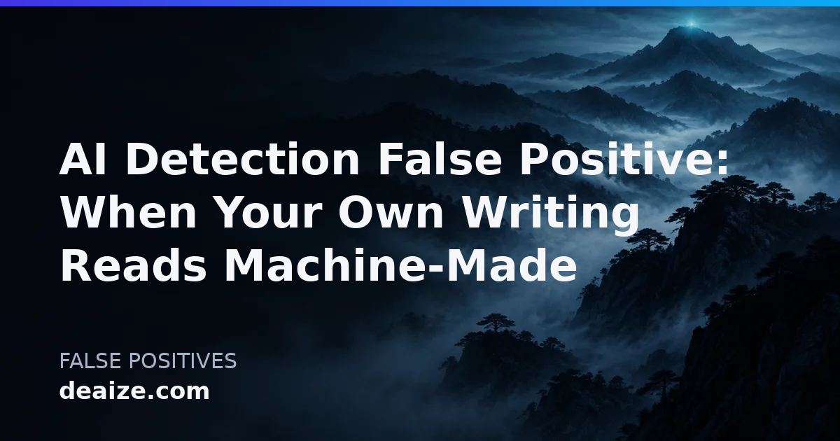 AI Detection False Positive: When Your Own Writing Reads Machine-Made