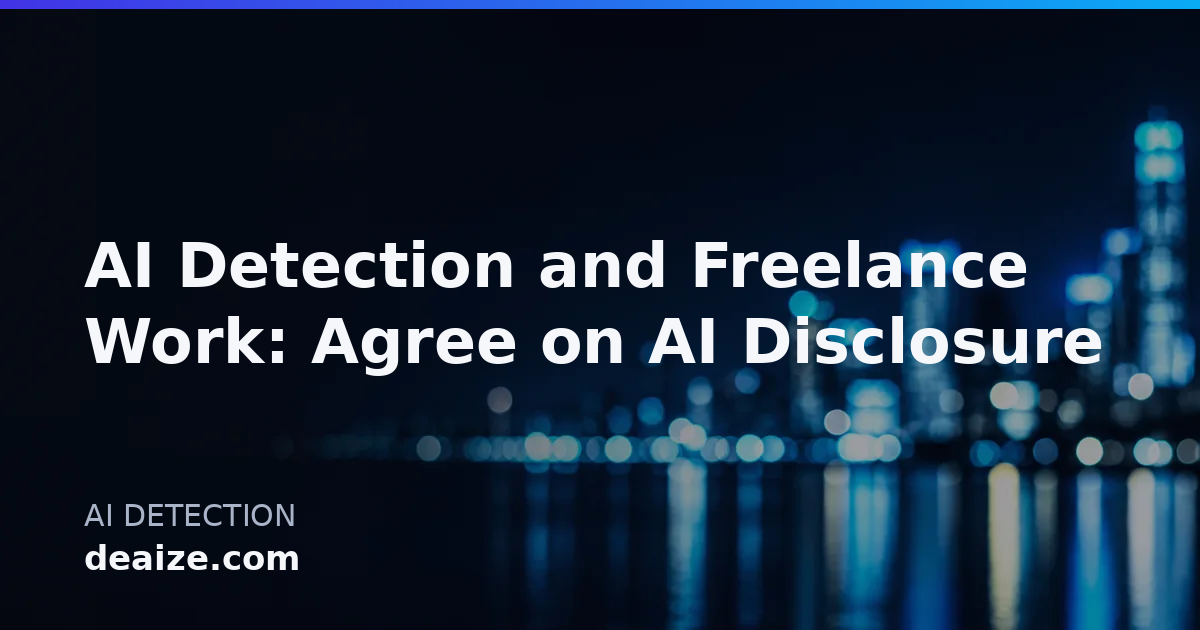 AI Detection and Freelance Work: Agree on AI Disclosure