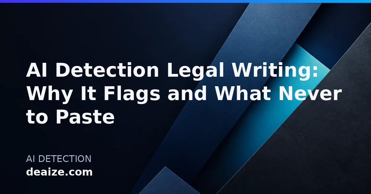 AI Detection Legal Writing: Why It Flags and What Never to Paste