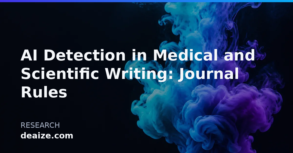 AI Detection in Medical and Scientific Writing: Journal Rules