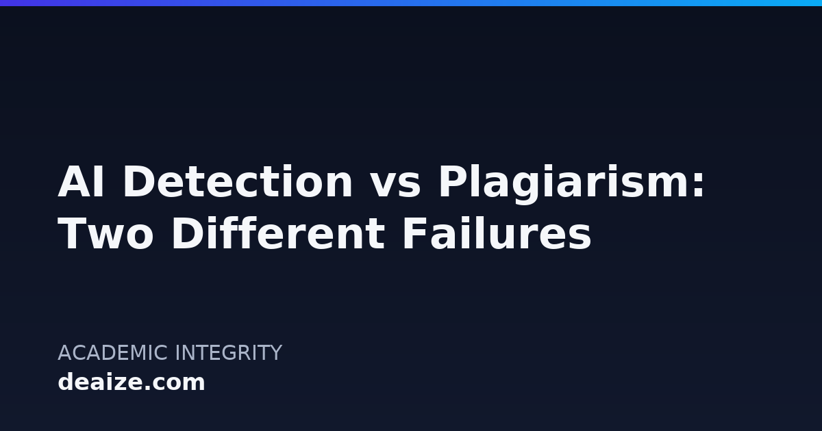 AI Detection vs Plagiarism: Two Different Failures