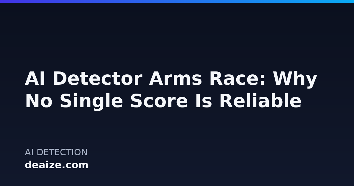 AI Detector Arms Race: Why No Single Score Is Reliable