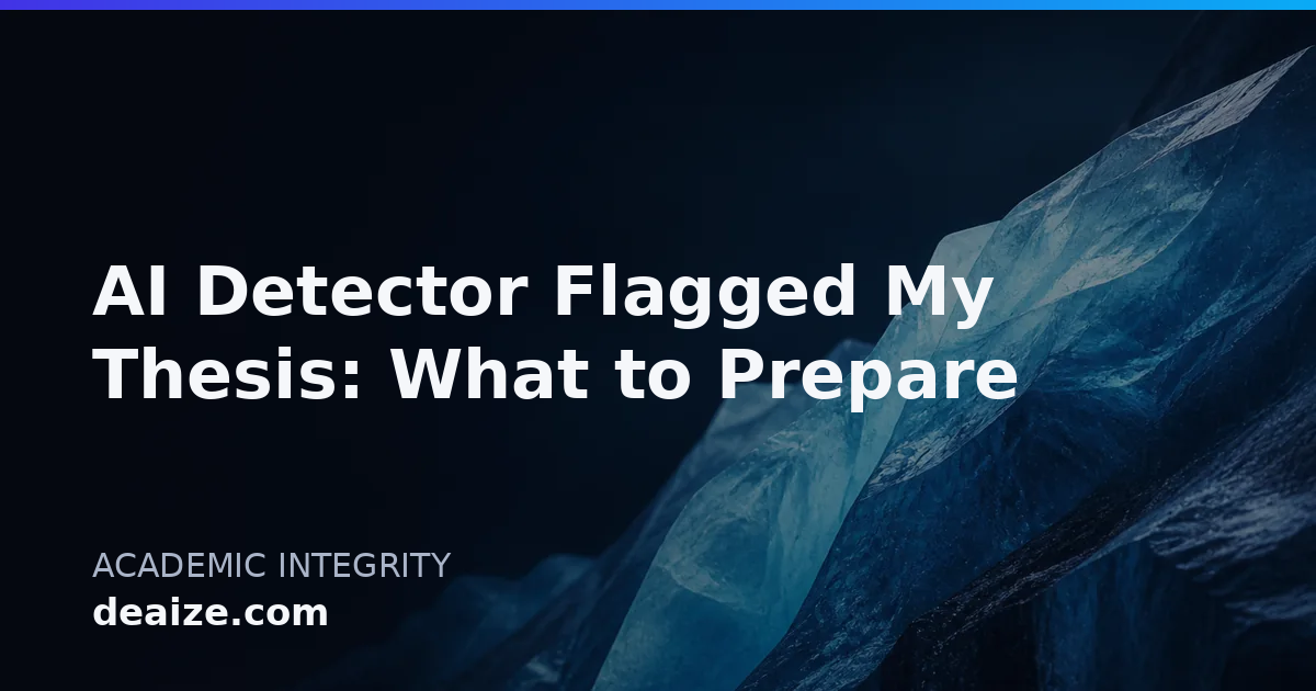 AI Detector Flagged My Thesis: What to Prepare