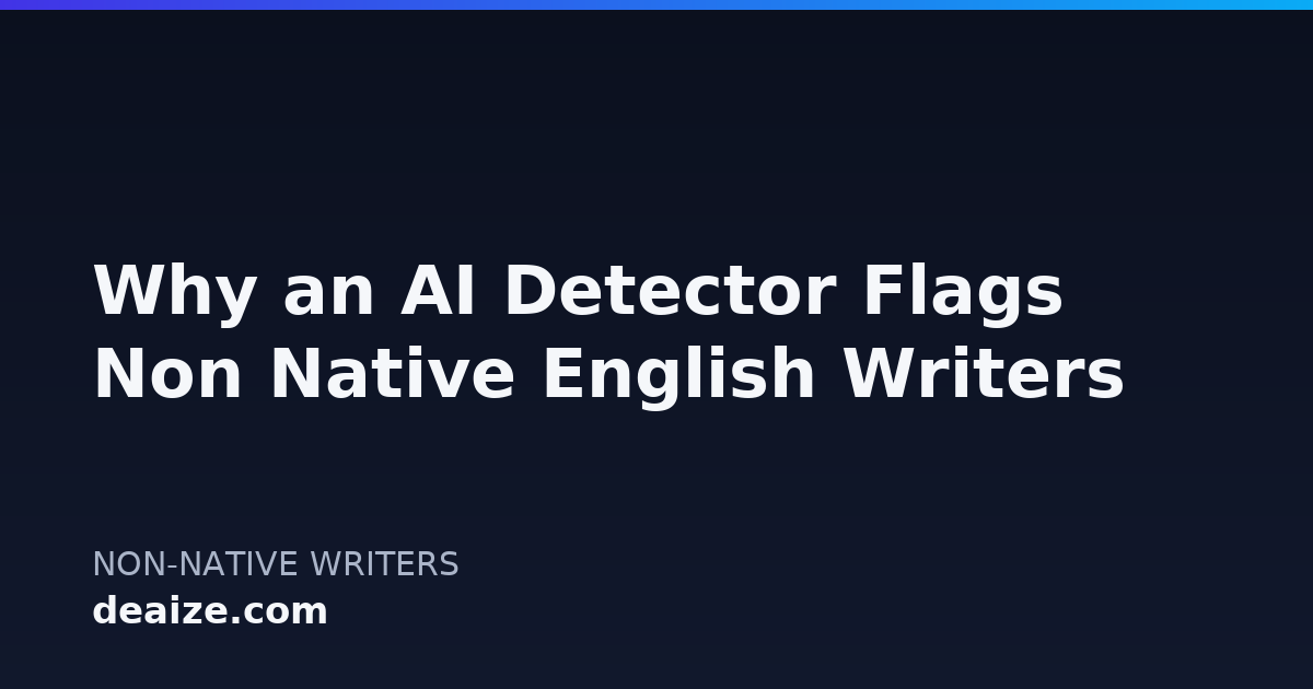 Why an AI Detector Flags Non Native English Writers