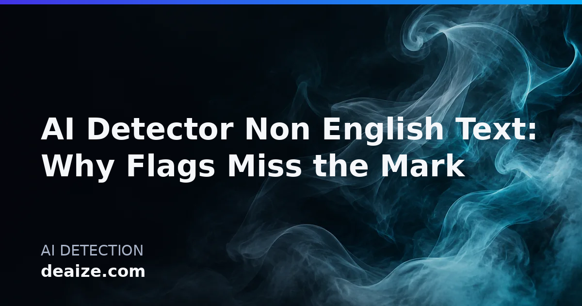 AI Detector Non English Text: Why Flags Miss the Mark