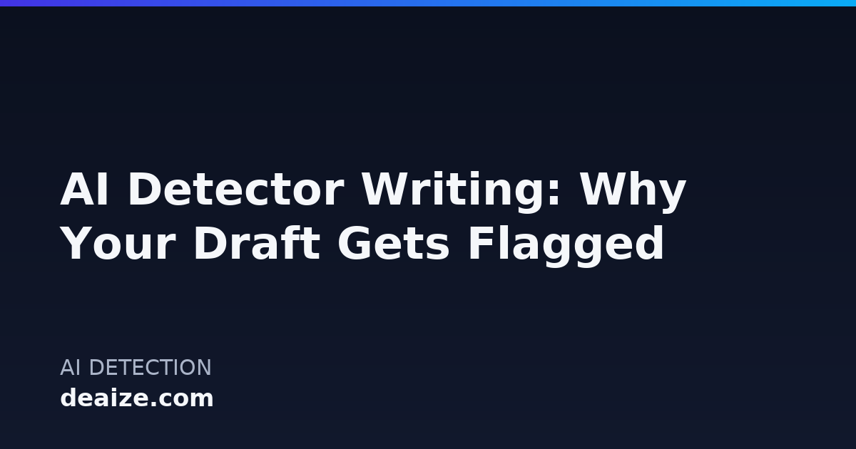 AI Detector Writing: Why Your Draft Gets Flagged