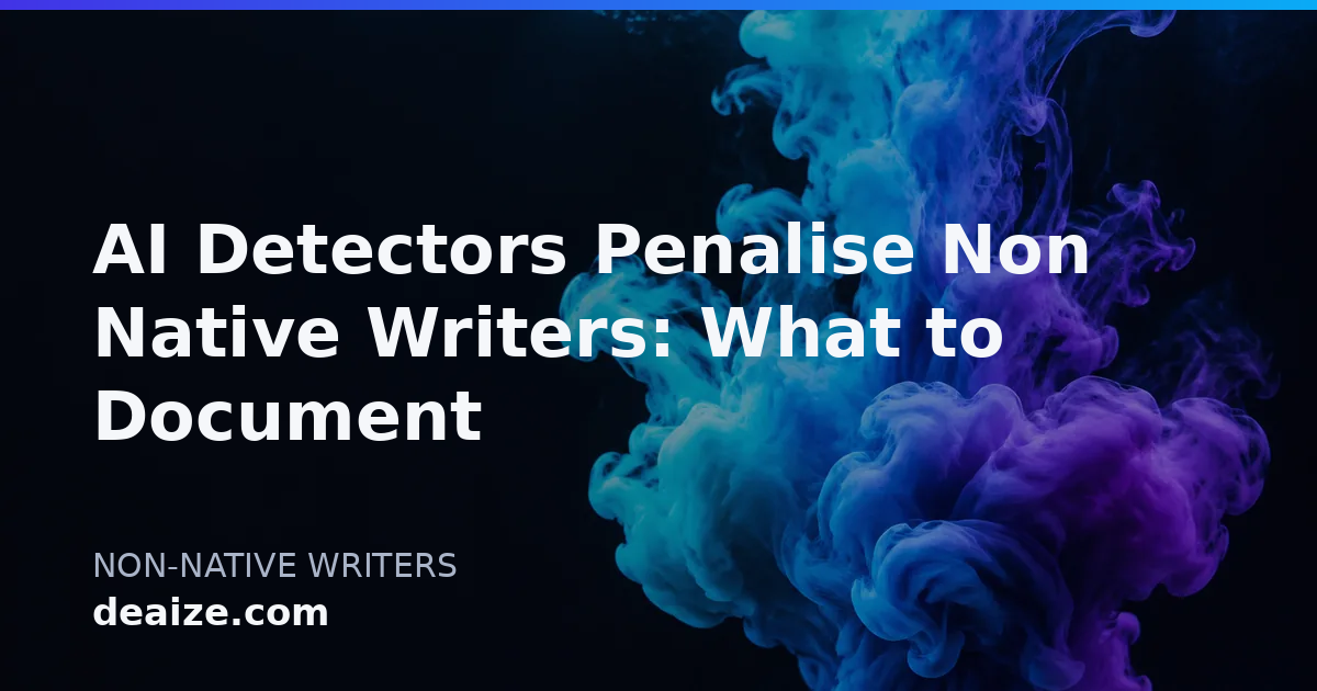 AI Detectors Penalise Non Native Writers: What to Document