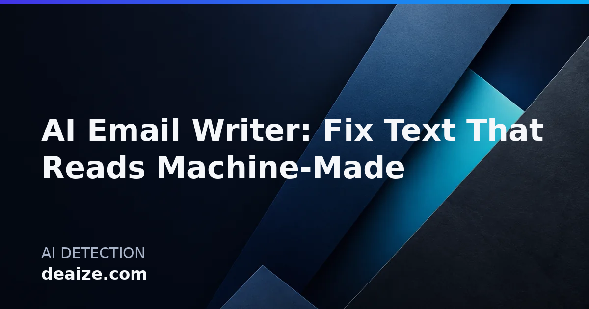 AI Email Writer: Fix Text That Reads Machine-Made