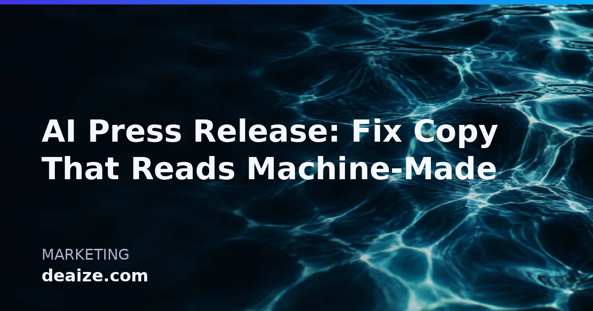 AI Press Release: Fix Copy That Reads Machine-Made