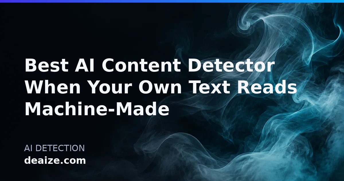 Best AI Content Detector When Your Own Text Reads Machine-Made
