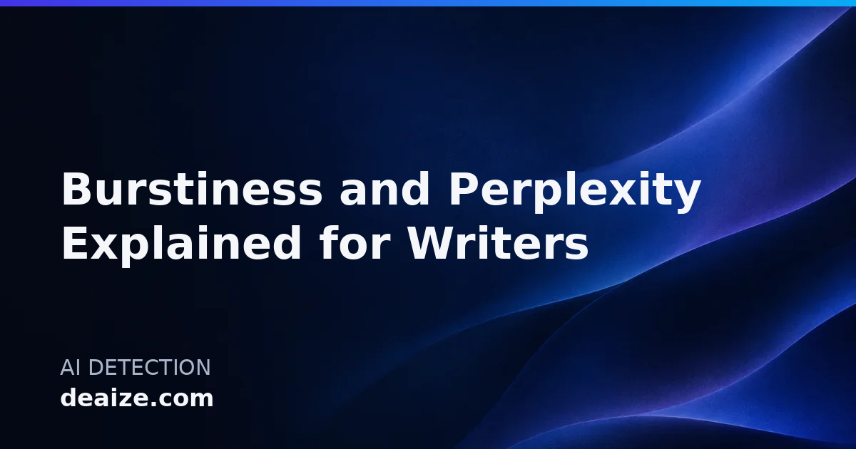 Burstiness and Perplexity Explained for Writers