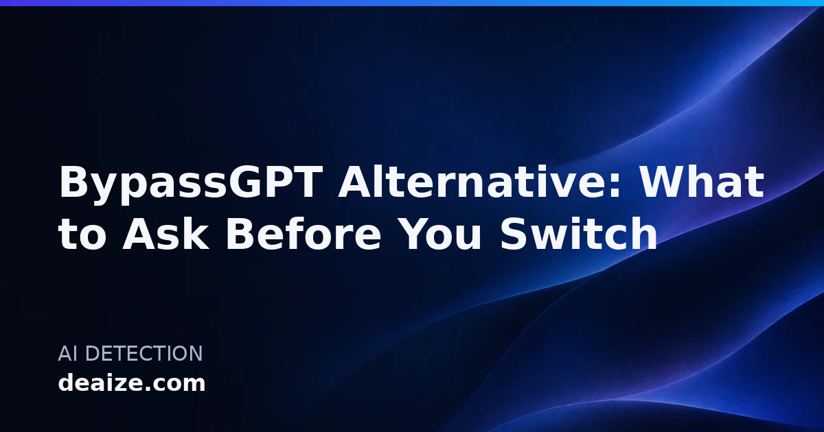 BypassGPT Alternative: What to Ask Before You Switch