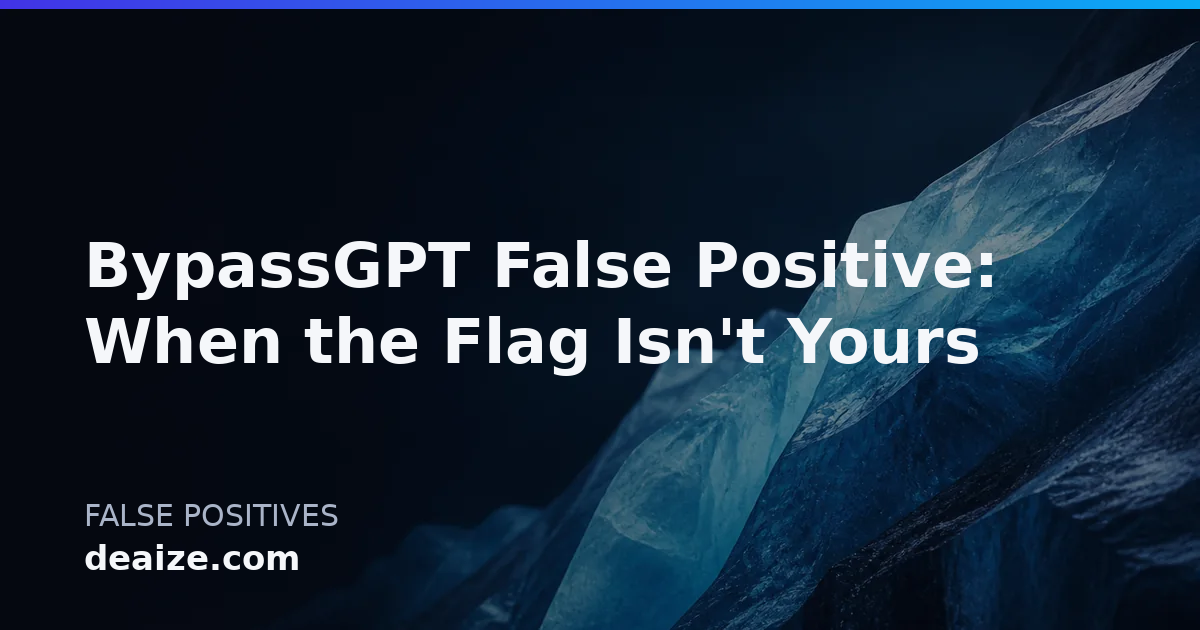 BypassGPT False Positive: When the Flag Isn't Yours