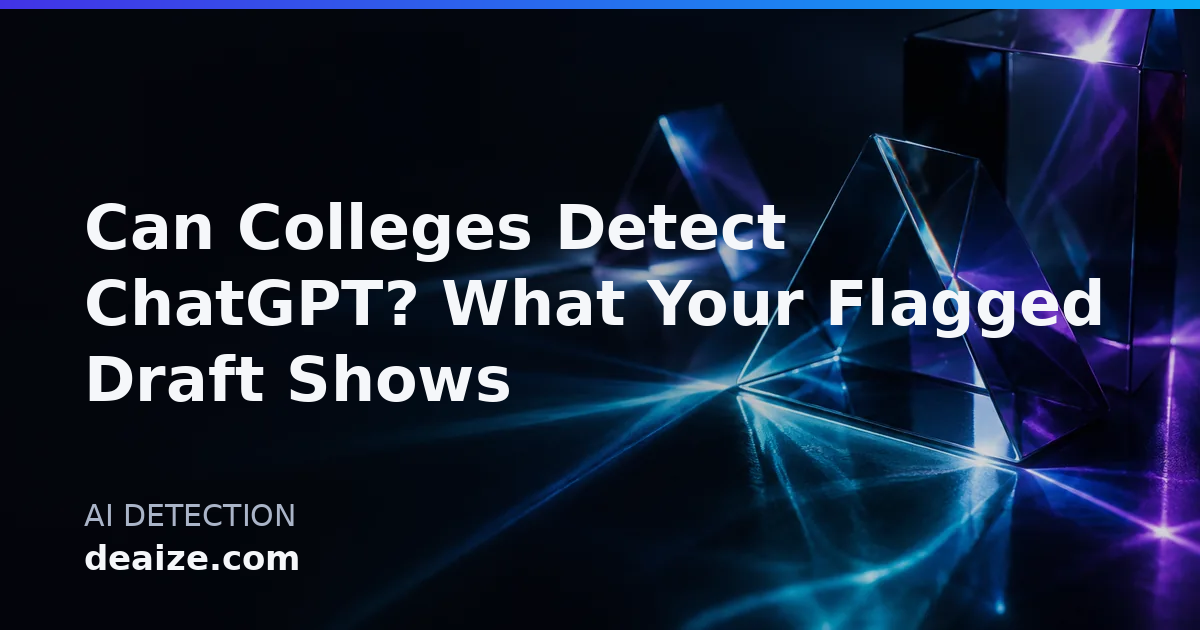 Can Colleges Detect ChatGPT? What Your Flagged Draft Shows