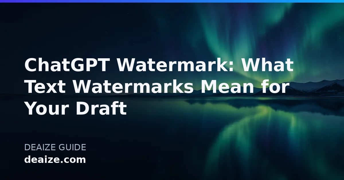 ChatGPT Watermark: What Text Watermarks Mean for Your Draft