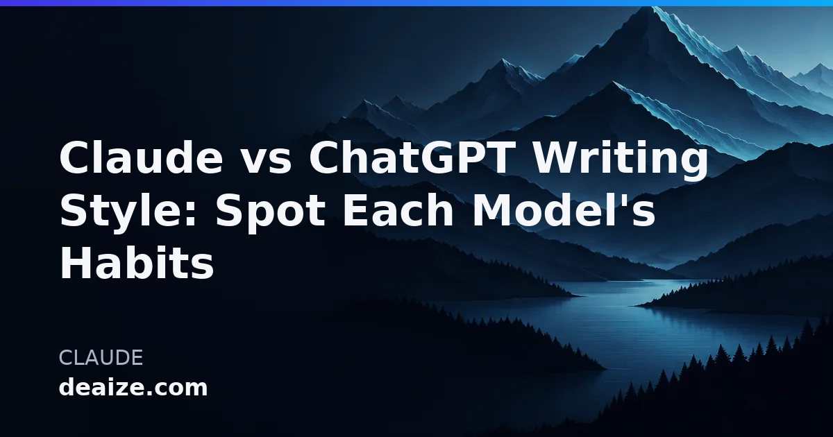Claude vs ChatGPT Writing Style: Spot Each Model's Habits