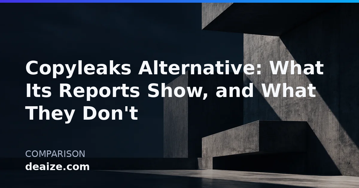 Copyleaks Alternative: What Its Reports Show, and What They Don't