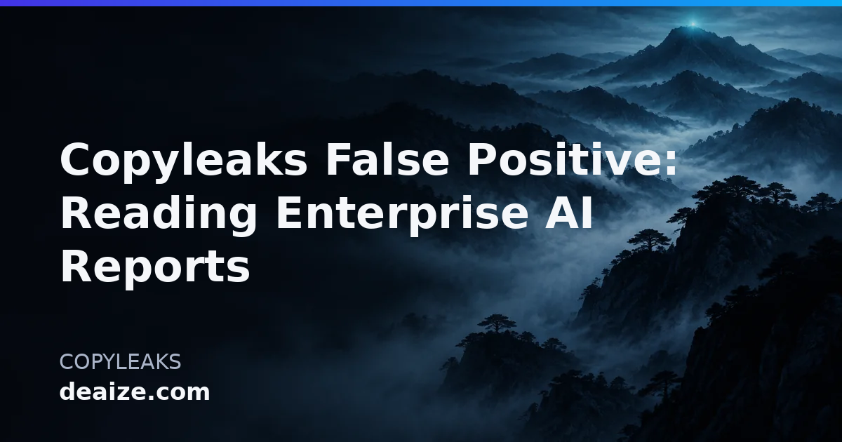 Copyleaks False Positive: Reading Enterprise AI Reports