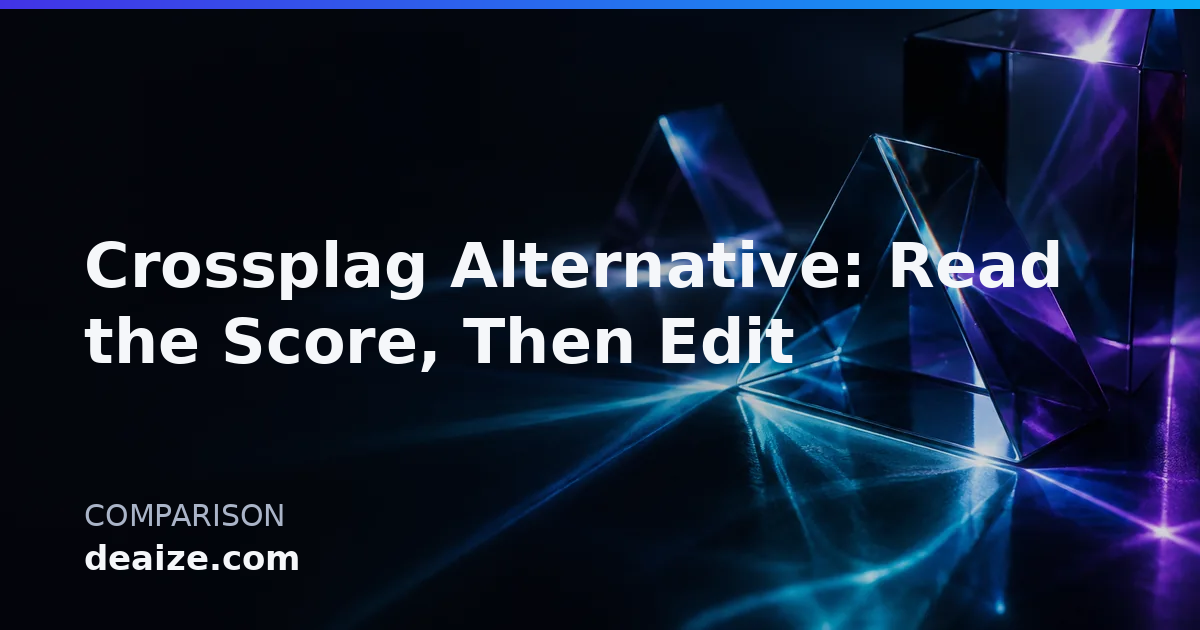 Crossplag Alternative: Read the Score, Then Edit