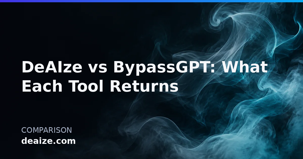 DeAIze vs BypassGPT: What Each Tool Returns