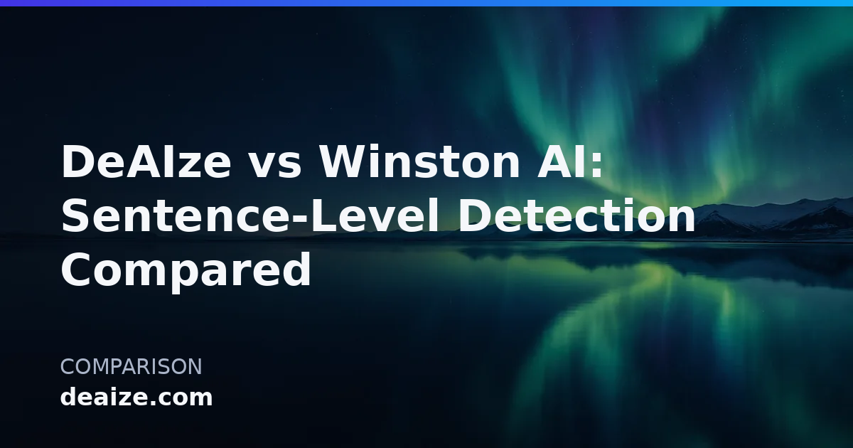 DeAIze vs Winston AI: Sentence-Level Detection Compared