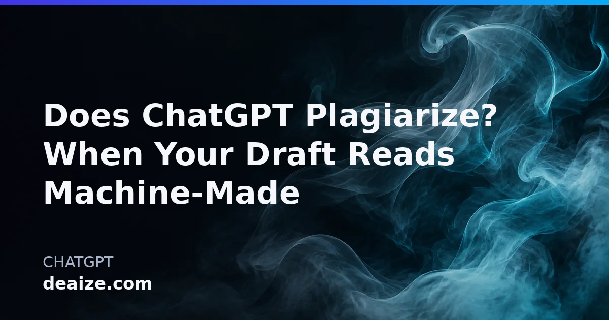 Does ChatGPT Plagiarize? When Your Draft Reads Machine-Made