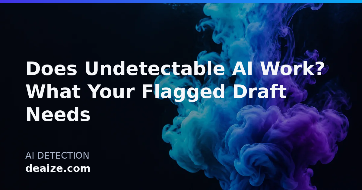 Does Undetectable AI Work? What Your Flagged Draft Needs