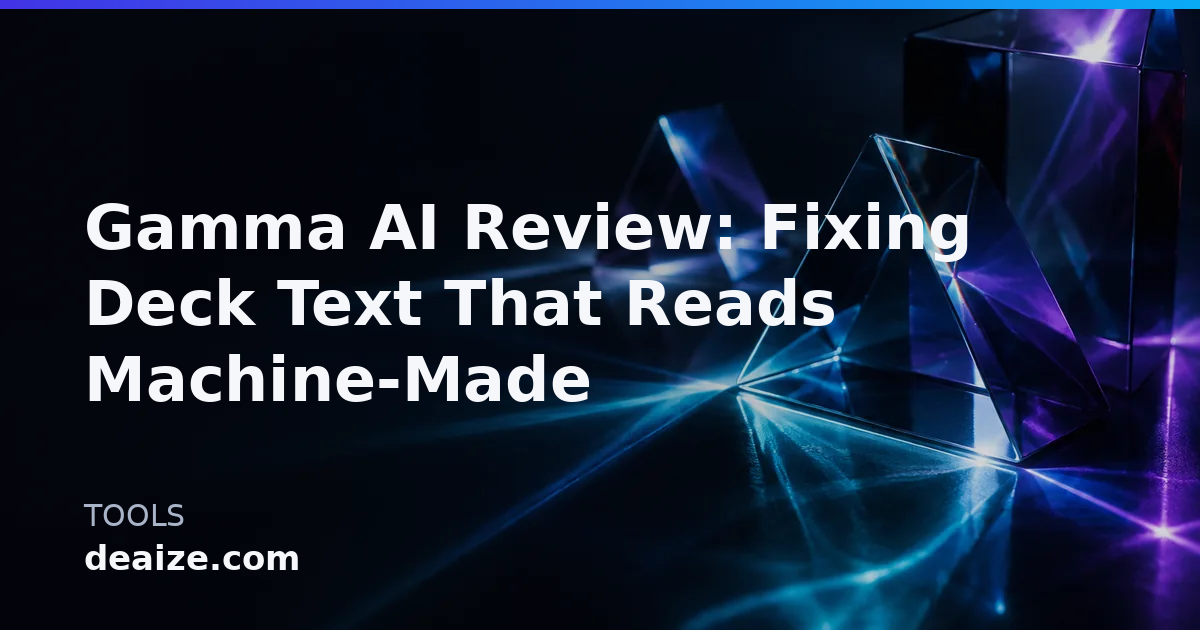 Gamma AI Review: Fixing Deck Text That Reads Machine-Made