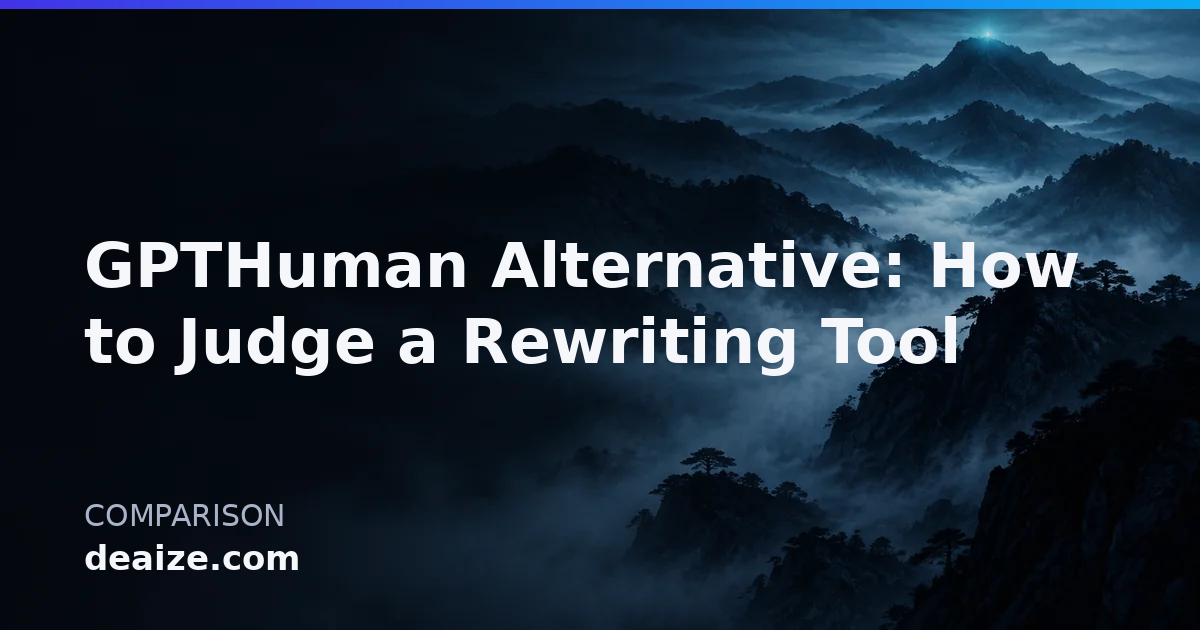 GPTHuman Alternative: How to Judge a Rewriting Tool