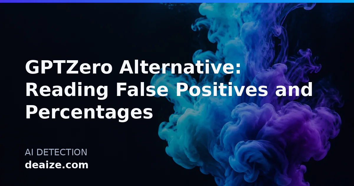 GPTZero Alternative: Reading False Positives and Percentages