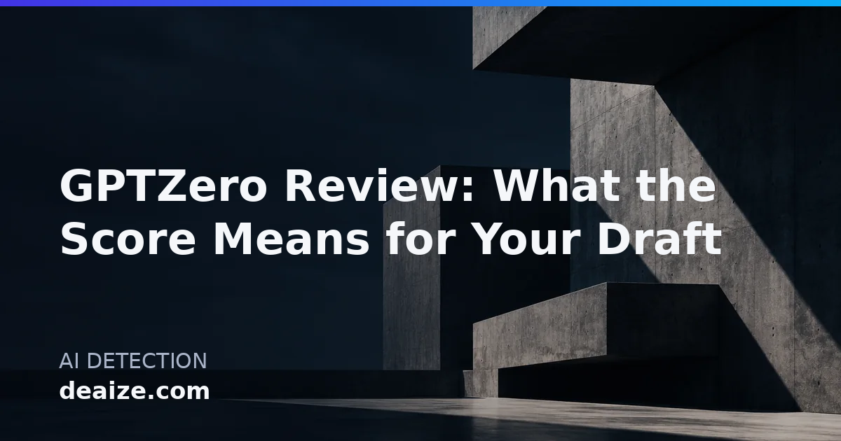 GPTZero Review: What the Score Means for Your Draft