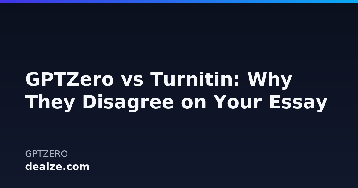 GPTZero vs Turnitin: Why They Disagree on Your Essay