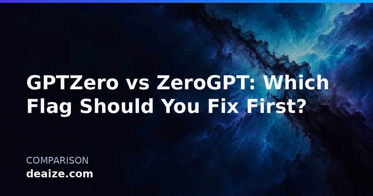 GPTZero vs ZeroGPT: Which Flag Should You Fix First?