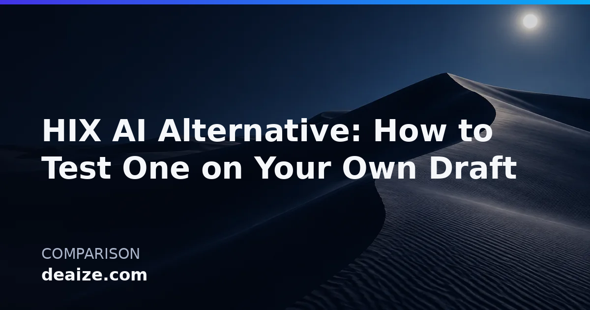 HIX AI Alternative: How to Test One on Your Own Draft