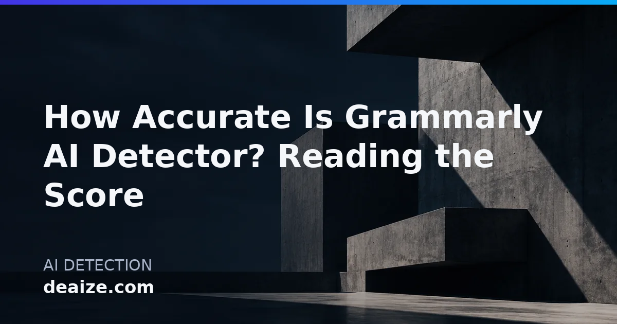How Accurate Is Grammarly AI Detector? Reading the Score