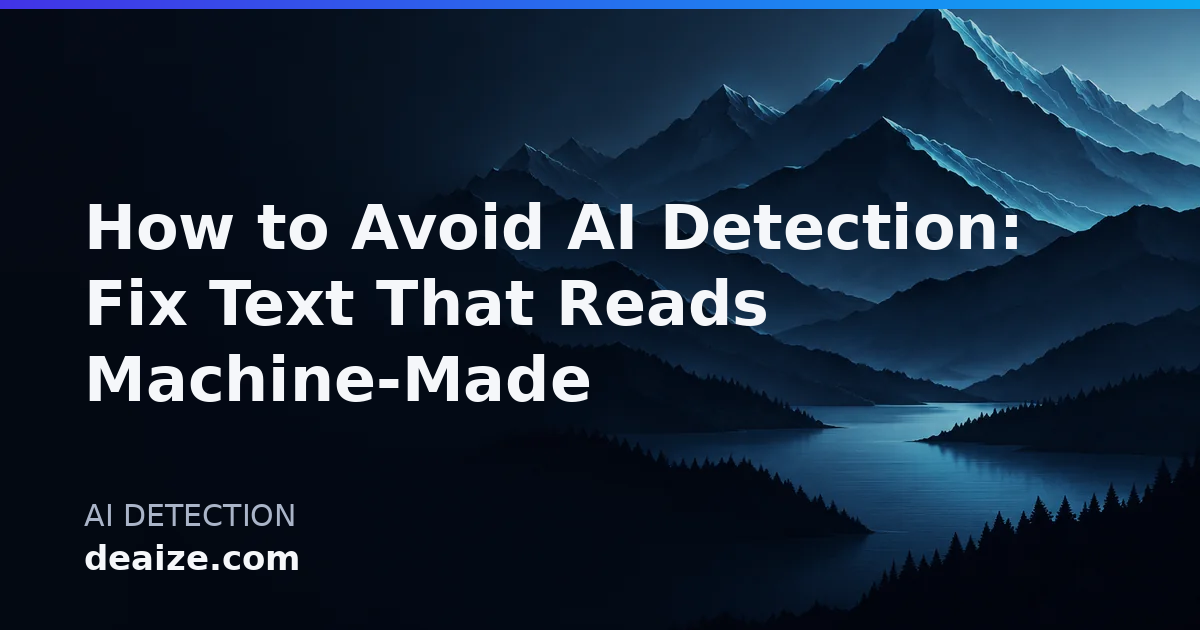 How to Avoid AI Detection: Fix Text That Reads Machine-Made
