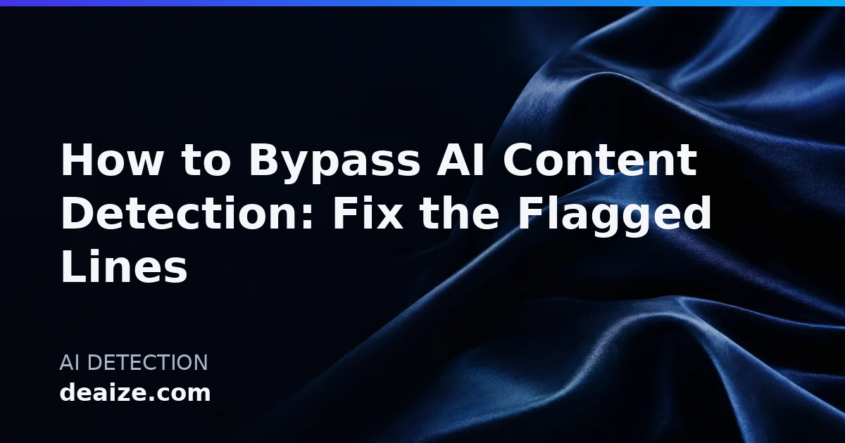 How to Bypass AI Content Detection: Fix the Flagged Lines