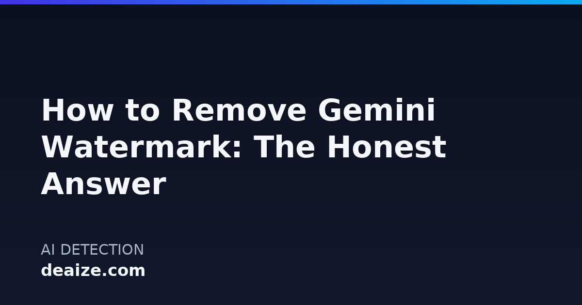 How to Remove Gemini Watermark: The Honest Answer