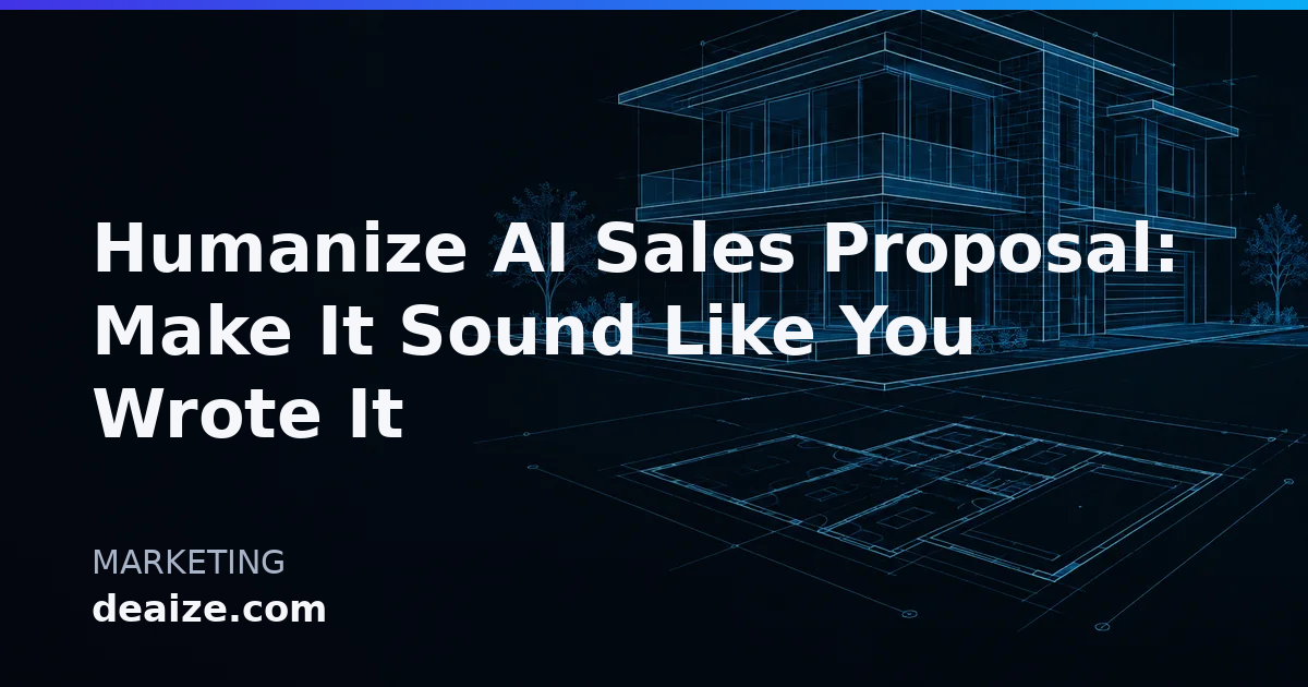 Humanize AI Sales Proposal: Make It Sound Like You Wrote It