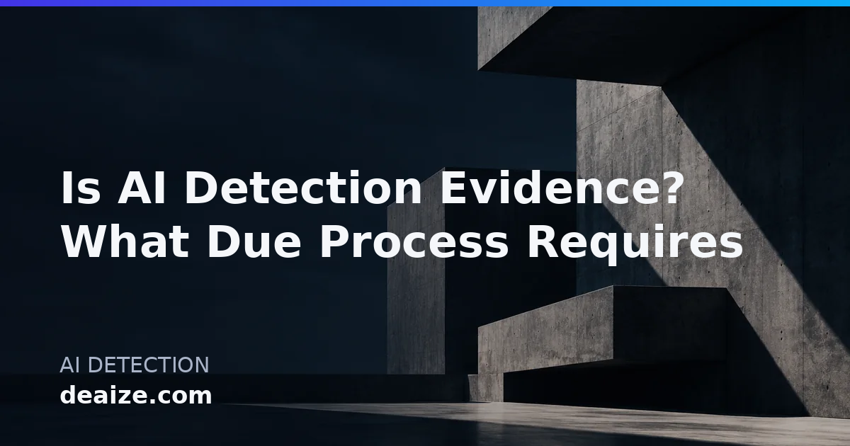 Is AI Detection Evidence? What Due Process Requires