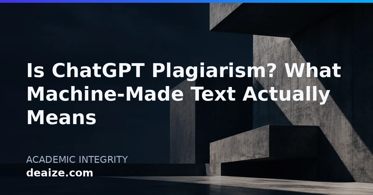 Is ChatGPT Plagiarism? What Machine-Made Text Actually Means