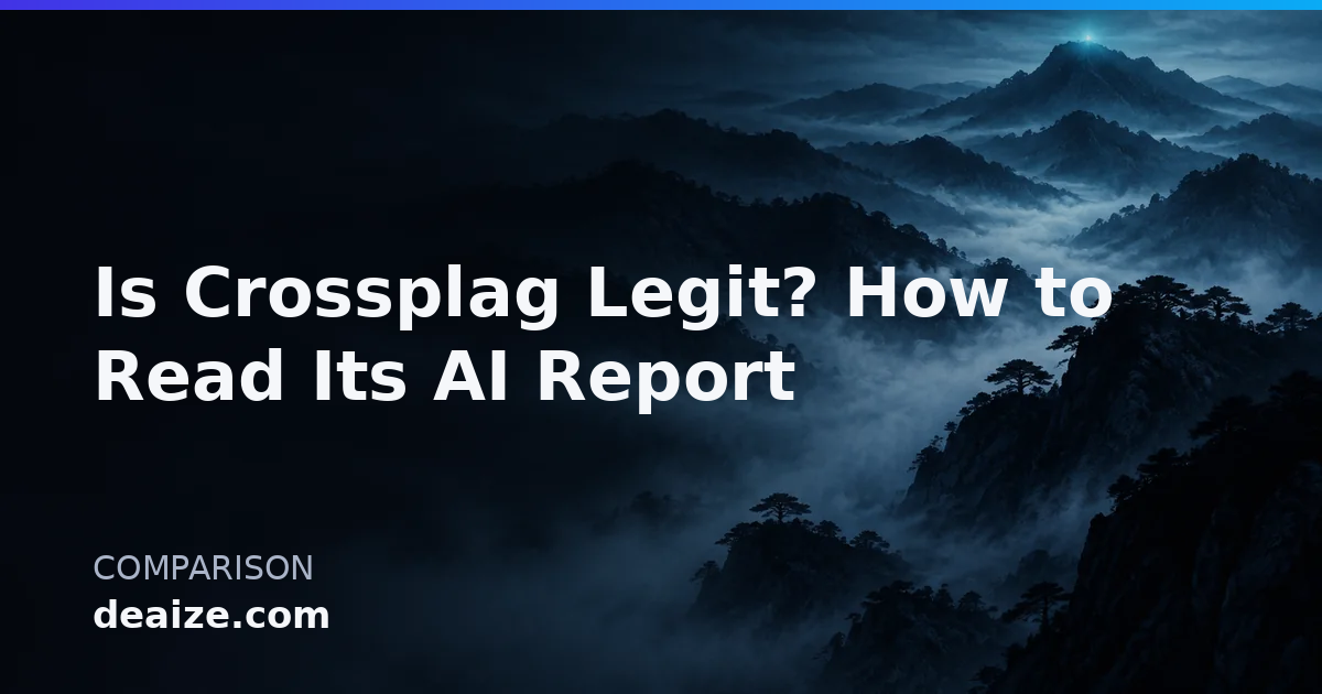 Is Crossplag Legit? How to Read Its AI Report